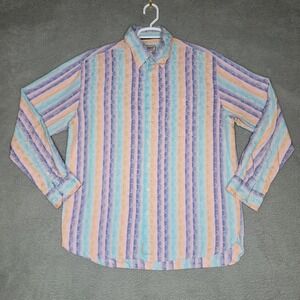 Road Shirt Mens XL Seattle Boutique Colorful Floral Long Sleeve Classic Western